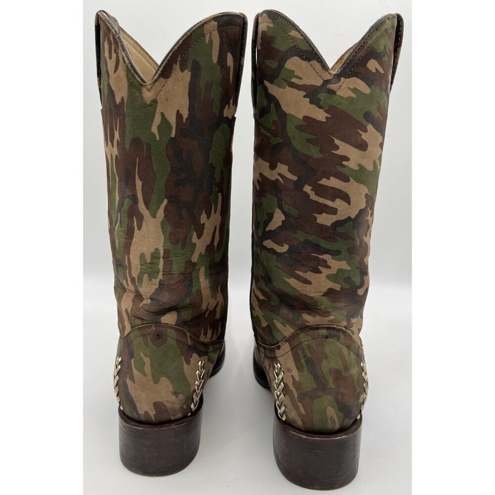 El General Camouflage Pointed Toe Western Cowboy Boots Size 25.5 Mexico / 6.5 US - Picture 3 of 14